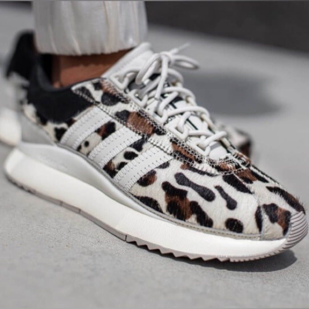 Adidas SL Andridge Animal Raw White/Core Black Leopard Sneakers 8.0